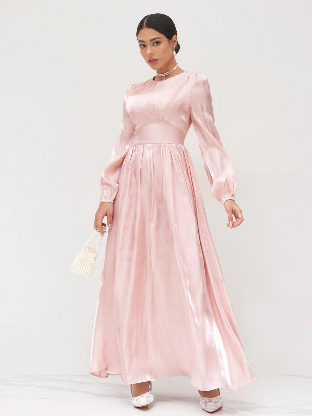 NWT CIDER ROUND NECKLINE RUFFLE MAXI DRESS - Picture 4 of 13